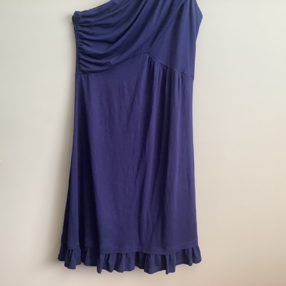 🦋3/$20 One Shoulder Midnight Blue Dress - Picture 5 of 12